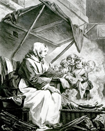 Feilschen um Kastanien von Jean Baptiste Greuze